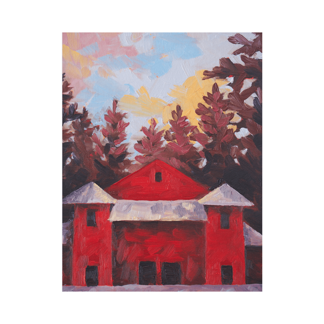 Gym painting postcard