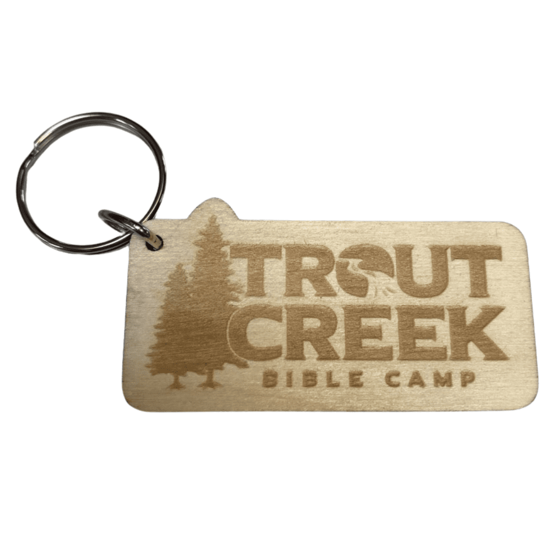 Logo wood keychain